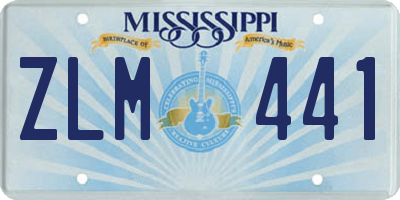 MS license plate ZLM441