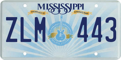 MS license plate ZLM443
