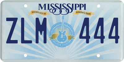 MS license plate ZLM444