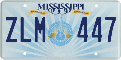 MS license plate ZLM447