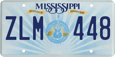 MS license plate ZLM448