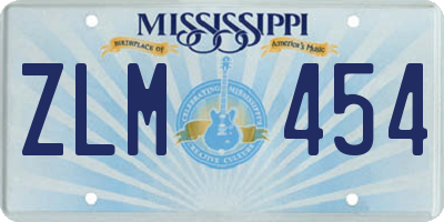 MS license plate ZLM454