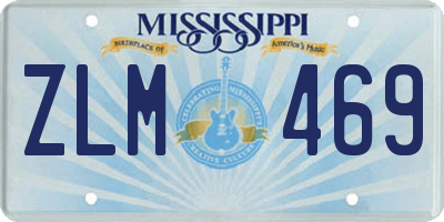 MS license plate ZLM469