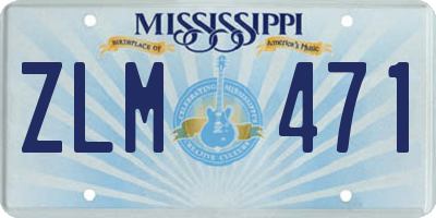 MS license plate ZLM471
