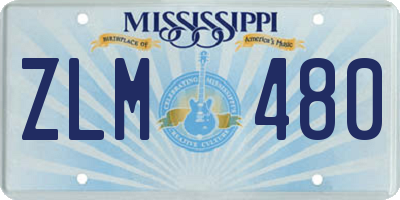 MS license plate ZLM480