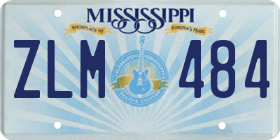 MS license plate ZLM484