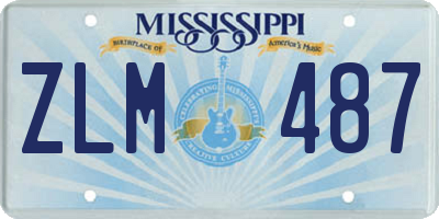 MS license plate ZLM487