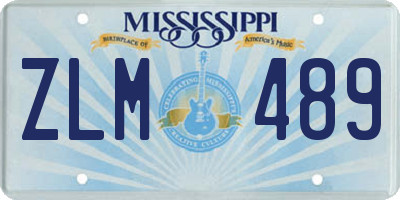 MS license plate ZLM489