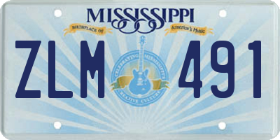 MS license plate ZLM491