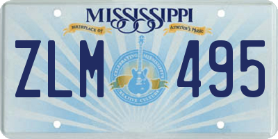 MS license plate ZLM495