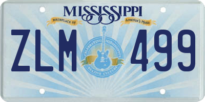 MS license plate ZLM499