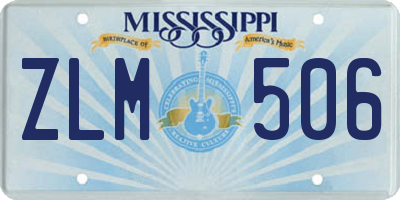 MS license plate ZLM506