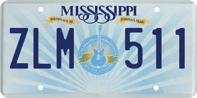 MS license plate ZLM511