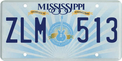 MS license plate ZLM513