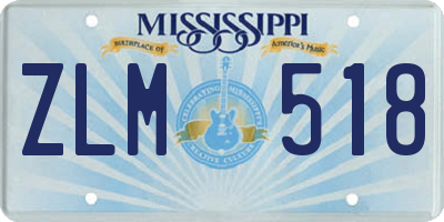 MS license plate ZLM518