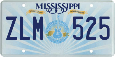 MS license plate ZLM525