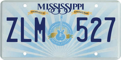 MS license plate ZLM527