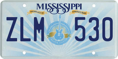 MS license plate ZLM530
