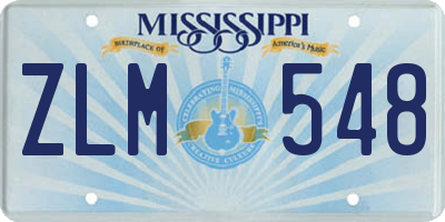 MS license plate ZLM548