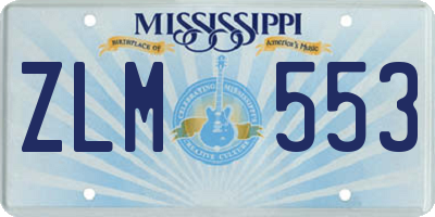 MS license plate ZLM553
