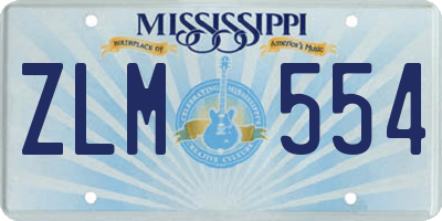 MS license plate ZLM554