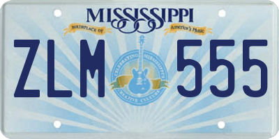 MS license plate ZLM555
