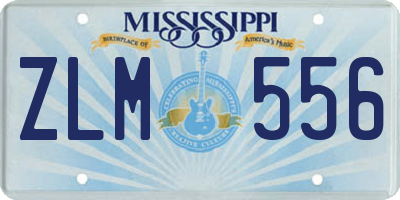 MS license plate ZLM556