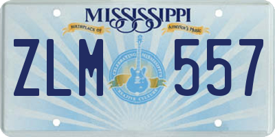MS license plate ZLM557