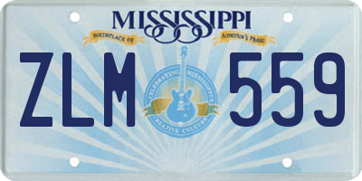 MS license plate ZLM559