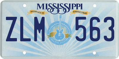 MS license plate ZLM563