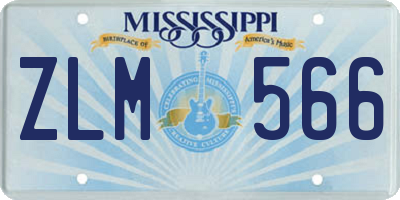 MS license plate ZLM566