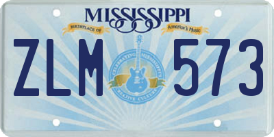 MS license plate ZLM573