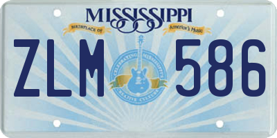 MS license plate ZLM586