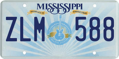 MS license plate ZLM588