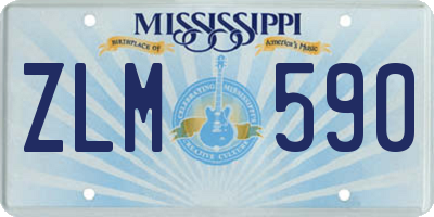 MS license plate ZLM590