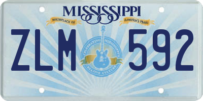 MS license plate ZLM592