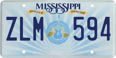 MS license plate ZLM594