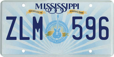 MS license plate ZLM596