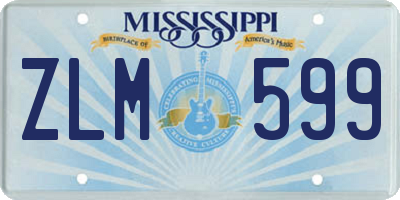 MS license plate ZLM599
