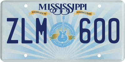 MS license plate ZLM600