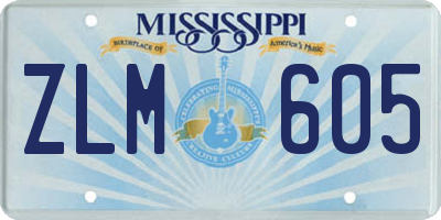 MS license plate ZLM605