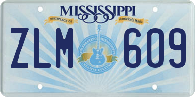 MS license plate ZLM609