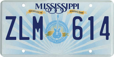 MS license plate ZLM614