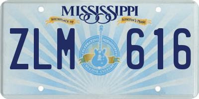 MS license plate ZLM616