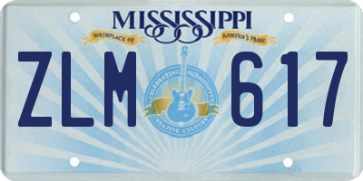 MS license plate ZLM617