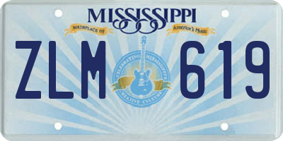 MS license plate ZLM619