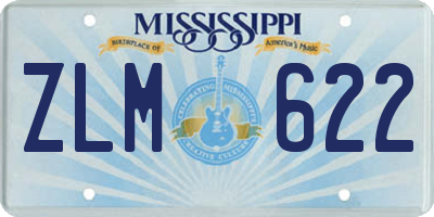 MS license plate ZLM622