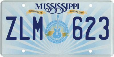 MS license plate ZLM623