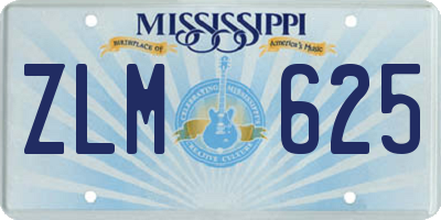 MS license plate ZLM625