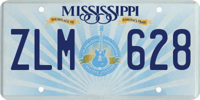MS license plate ZLM628